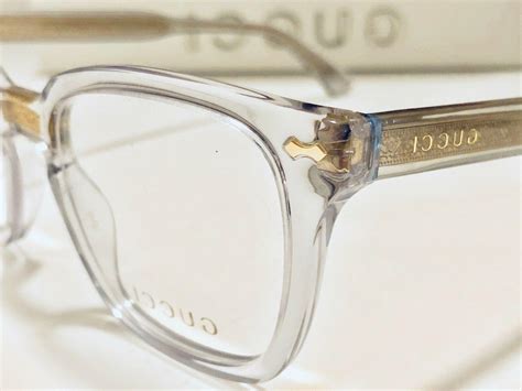 gucci clear glasses gold|gucci oversized prescription glasses.